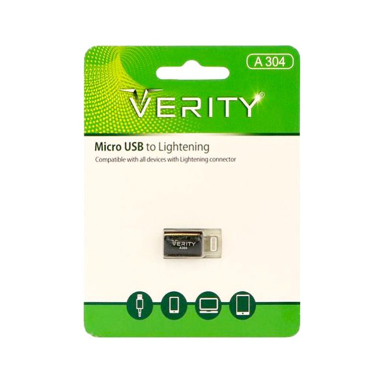 تبدیل OTG اندروید MICRO-USB به آیفون LIGHTNING وریتی Verity مدل A 304